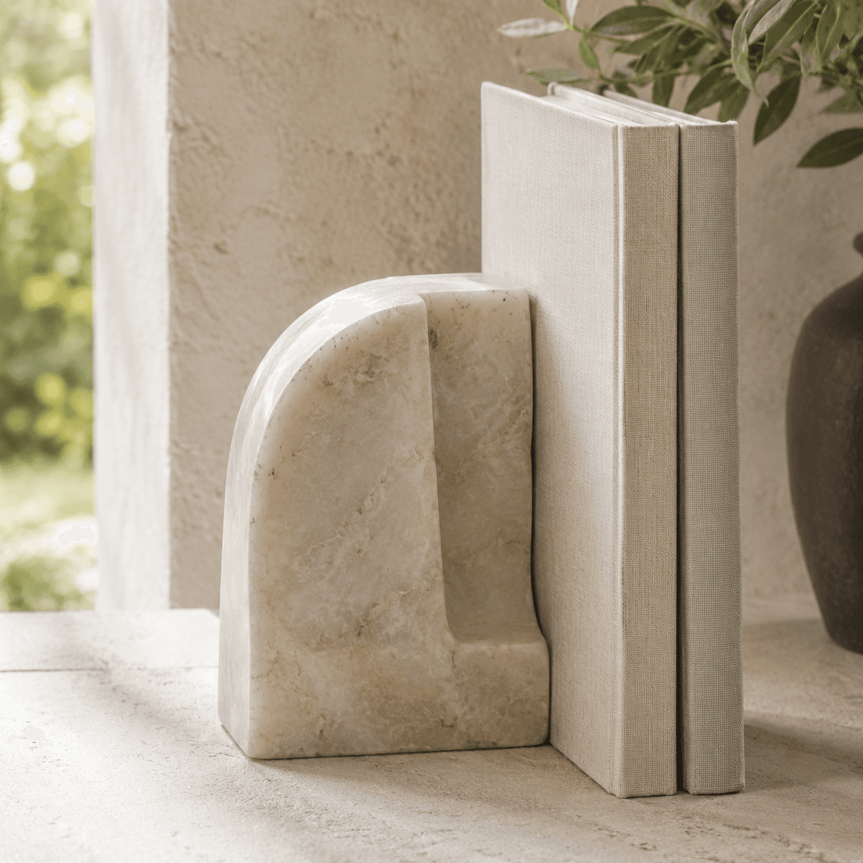 Carved Stone Bookend
