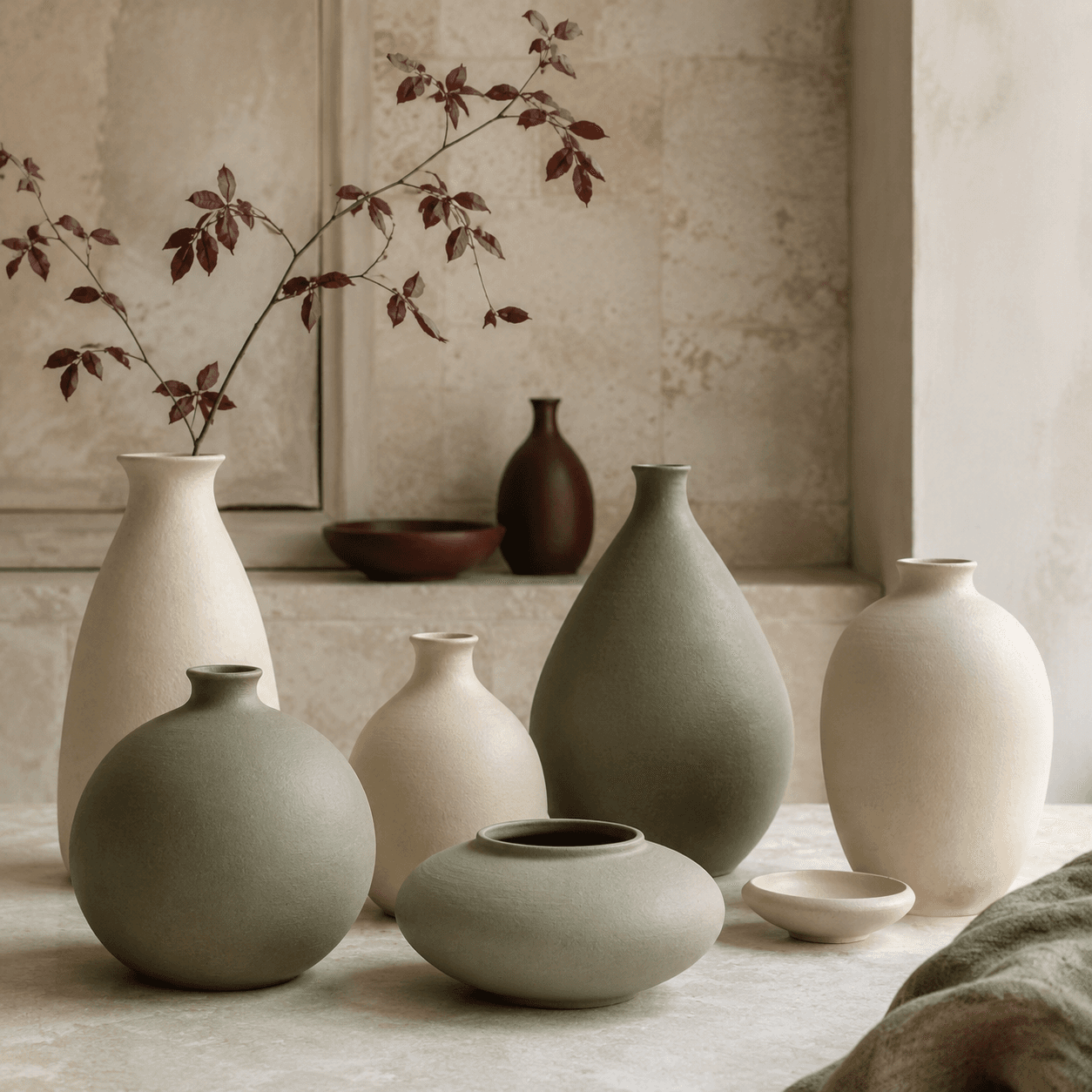 Stoneware Vase Set