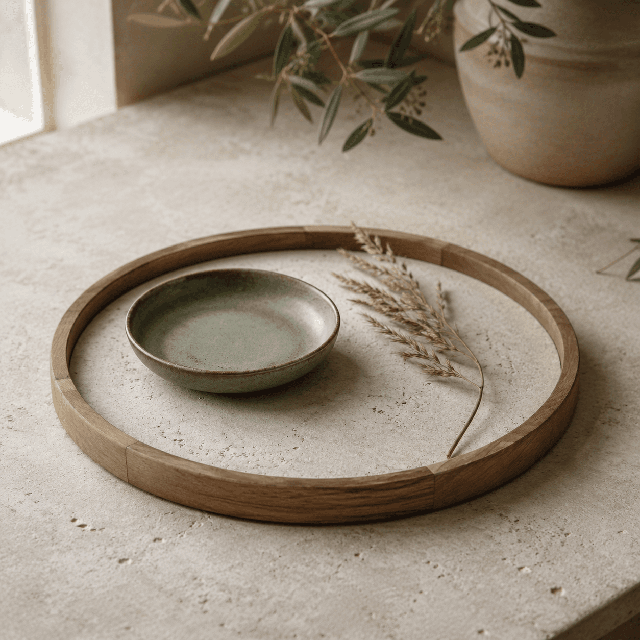 Stone & Oak Tray